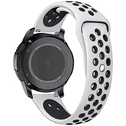 Ремінець Nike Sport 22mm Samsung Watch Gear S3/Xiaomi Amazfit Білий/Чорний S