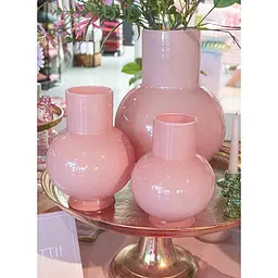 Ваза Lefard Xebora Pink скляна 26х20 см (804-157) - мініатюра 2