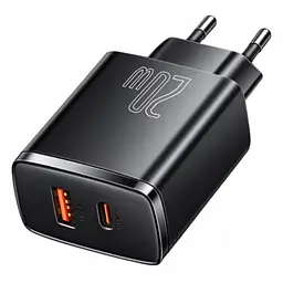Компактний швидкий зарядний пристрій Baseus 20 W 2 порти (1Type-C + 1 USB) чорний CCXJ-B01