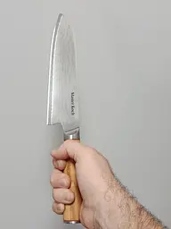 Ніж сантоку 20 см Damascus DK-OK 4004 AUS-10 Дамаська сталь 67 шарів - мініатюра 5