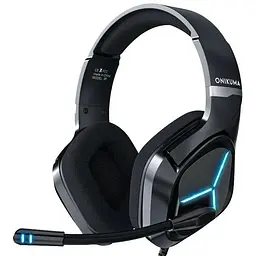 Дротова гарнітура Onikuma Gaming with Blue LED X9, USB, 3.5mm, 2m, black