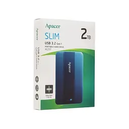 Зовнішній жорсткий диск Apacer USB 3.2 Gen.1 AC237 2ТБ синій AP2TBAC237U-1 - мініатюра 4