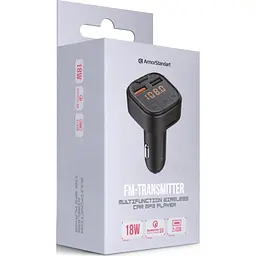 FM модулятор Armorstandart ASF1 18W QC3.0 2xUSB black (ARM82826) - мініатюра 4