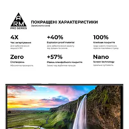 Захисне скло на Samsung Galaxy S24 Ultra 5G (SM-S928) з олеофобним покриттям, Pro, повне проклеювання, антистатичний і пиловідштовхуючий шар, 9H, самоклеючеся, 2.5D, на весь екран, антистатичний клей, ArmorStandart (ARM72438) - мініатюра 5