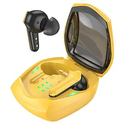 Ігрові навушники TWS Hoco EW28 Magic true wireless BT gaming headset Yellow - мініатюра 3