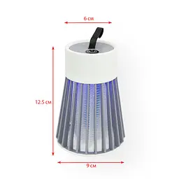Лампа від комарів Mosquito Killing Lamp YG-002, сіра, 5 Вт, світильник з акумулятором - мініатюра 5