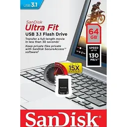 USB флеш накопичувач SanDisk 64GB Ultra Fit USB 3.1 (SDCZ430-064G-G46) - мініатюра 6