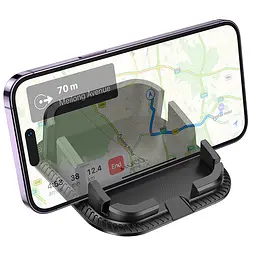 Автотримач для телефона Hoco H39 Cheetah dashboard car holder чорний - мініатюра 3