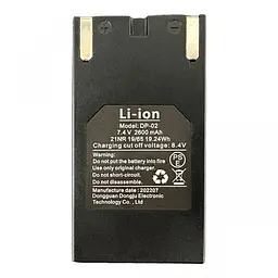 АКБ (Li-ion, 7.4V 2600мАг) DP-02 для лазерного рівня LL516G PROTESTER AKB-LL516G - мініатюра 2