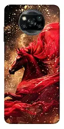 Чохол Demsky Red sparkles Horse для Xiaomi Poco X3 NFC / Poco X3 Pro