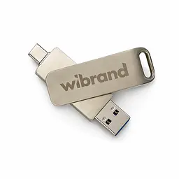 Портативний SSD Wibrand Wolf 2TB USB 3.2 Gen.2 Type-C/Type-A Read/Write 1000MB/s Silver (WIEXSSD/WO2TB)