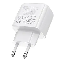 Мережевий зарядний пристрій Borofone BAS43A Type-C PD/QC 20W 100-240V AC 50/60Hz 0.6A White (35134_3345025) - мініатюра 8