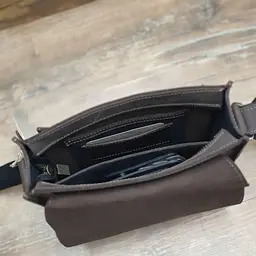 Чоловіча шкіряна сумка GS 23*21*6 см коричнева (КЛ 001 кор) 200 - мініатюра 6