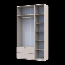 Распашный Шкаф для одежды Doros Лукас Кашемир 3ДСП 135х50х240 (80737802) - миниатюра 5