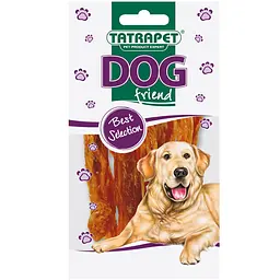 Ласощі для собак TatraPet Dog курячі стріпси в'ялені 50 г 