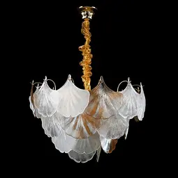 Люстра кришталева Splendid Ray LMD29069/9 (GD), 9 ламп, золота, біла, сучасний стиль, регульована висота 50-110 см, діаметр 60 см