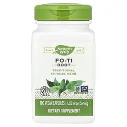 Корень гірчака багатоквіткового Nature's Way Fo-Ti Root, 100 вегакапсул для підтримки волосся, шкіри та нігтів