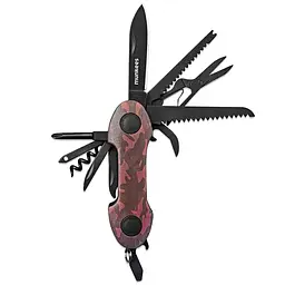 Брелок-мультіїнструмент Munkees 2579 Pocket Knife Camo Сірий-Рожевий