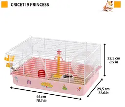 Клітка для хом'яків Ferplast Criceti 9 Princess рожева 46х29.5х23 см 57009062 - мініатюра 3