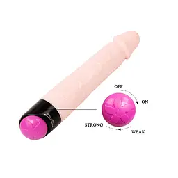 Реалістичний вібратор Colorful Sex Experience тілесний 24 см - мініатюра 5