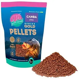 Принада в гранулах Pellets Ай Підсікай Слива GOLD Ø3.0мм у зіп упаковці