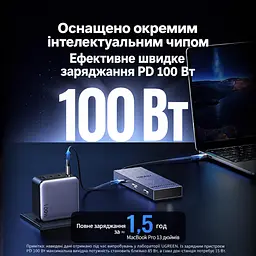 Док-станція USB-C UGREEN Revodok CM880 7 в 1 HDMI до 4K 60 Гц DisplayPort сірий (55610) - мініатюра 5