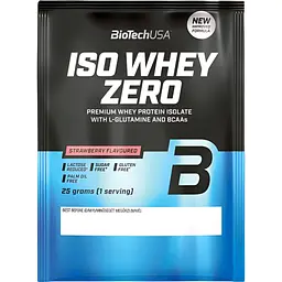 Протеїн BiotechUSA Iso Whey Zero Lactose Free Strawberry 25 г