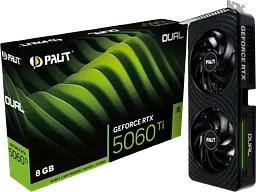 Відеокарта GeForce RTX 5060 Ti 8GB Palit Dual (NE7506T019P1-GB2062D)
