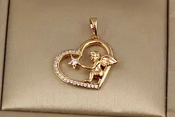Кулон Xuping Jewelry ангел і зірка 2.1 см золотистий