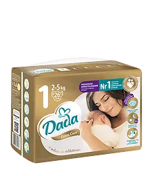 Підгузки Dada Extra Care 1 для новонароджених 2–5 кг 26 шт (ExtraCare1)