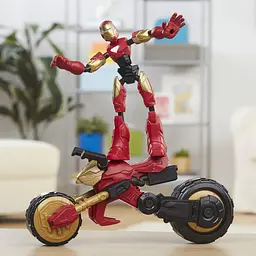 Ігровий набір Hasbro Marvel Avengers Bend and Flex Iron Man з мотоциклом (F0244) - мініатюра 9