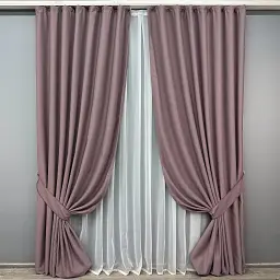 Комплект штор VR-Textil Midnight блекаут 2 шт 150x290 см пудровий (1679ш) - мініатюра 2