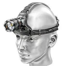 Ліхтар налобний A16-GT світлодіодний IPX65 2x18650 ЗП Type-C zoom Box Чорний - мініатюра 2