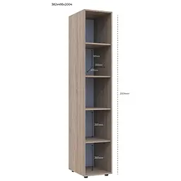 Етажерка до шаф Doros Гелар Дуб сонома 38,2х49,5х203,4 (41510101) - мініатюра 3