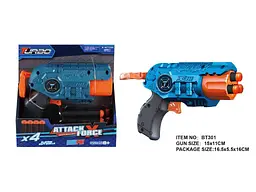 Пістолет мех. з барабаном та м'якими набоями 15х11см ТМ"TURBO"