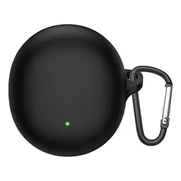 Силіконовий чохол для навушників OPPO Enco Air3, Hang Case, чорний, ультратонкий захисний кейс товщиною 2 мм, захист від подряпин, пилу та ударів, компактний, з карабіном для кріплення, ArmorStandart (ARM79938)