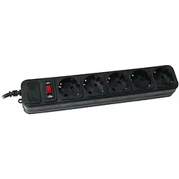 Power filtr 4.5м Maxxter, 5 розеток, чорний (SPM5-G-15B)