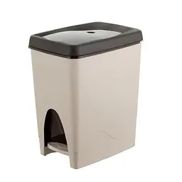 Контейнер для сміття з педаллю Quotidiana 23x35x40,5h, 21 л бежевий