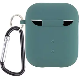 Чохол Silicone Case + Carabine для Apple AirPods Pine Green [38088] - мініатюра 2