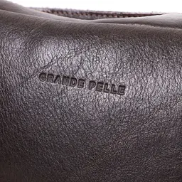 Прямокутна сумка бананка з якісної натуральної шкіри GRANDE PELLE 22575 коричнева - мініатюра 7