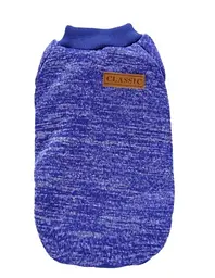 Кофта для собак та котів EcoToys Navy Blue XS ряба синя A: 20 см B: 31 см C: 19 см X-7110