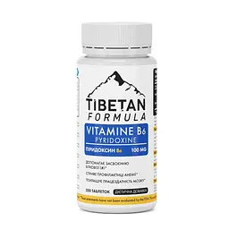 Вітамін Tibetan Formula В6 піридоксин 100 мг 200 капсул