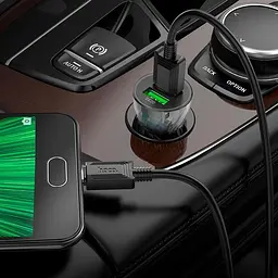 Адаптер автомобільний HOCO Transparent Discovery Edition dual port Z47 2USB, QC, 3A - мініатюра 5