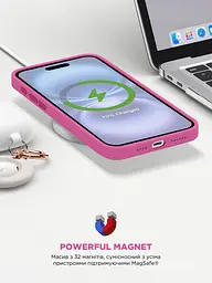 Силиконовый чехол с MagSafe для Apple iPhone 16, ICON2 MagCase, розовый, противоударный, панель с мягкой подкладкой, защита всего корпуса, поддержка беспроводной зарядки, совместим с защитными стеклами и пленками, ArmorStandart (ARM81314) - мініатюра 9