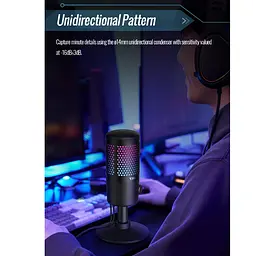 Цифровий конденсаторний мікрофон для запису Takstar GX-1 USB RGB - мініатюра 8
