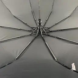 Чоловіча складана парасолька напівавтомат Calm Rain 100 см чорна - мініатюра 5