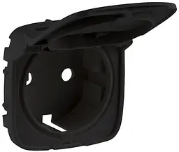 Лицьова панель розетки Schuko з кришкою Valena ALLURE IN*MATIC антрацит Legrand osv0002008