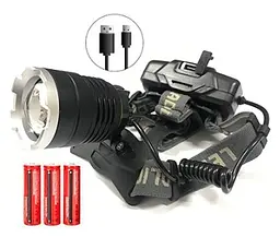 Налобний ліхтар X-Balog BL-A2-P50 + Powerbank + microUSB + 3х18650 + 3 режими - мініатюра 2