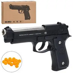 Пістолет M92B пластикові кулі, в пробці, 25,5-14-4см