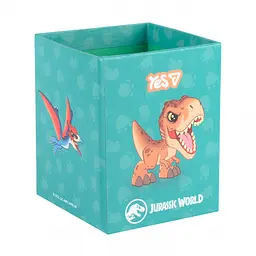 Стакан для письмового приладдя Yes Jurassic World.Kids картон аквамариновий (708907) - мініатюра 2
